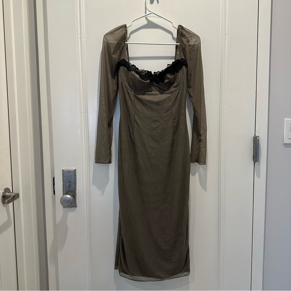 HOUSE OF CB Seraphina Smoke Corset Dress Large - Picture 10 of 13